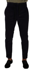 Dolce & Gabbana Blue Cotton Skinny Corduroy Trouser Pants - IT48 | M - Trousers