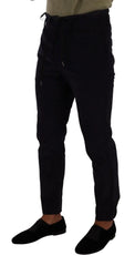 Dolce & Gabbana Blue Cotton Skinny Corduroy Trouser Pants - IT48 | M - Trousers