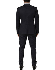 Dolce & Gabbana Blue Cotton Slim Fit Formal 2 Piece Men Suit - IT50 | L