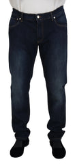 Dolce & Gabbana Blue Cotton Straight Fit Casual Denim Jeans - IT44 | XS - Jeans