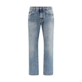 Dolce & Gabbana Blue Cotton Straight-Leg Jeans - IT50 | L