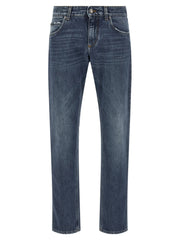 Dolce & Gabbana Blue Cotton Straight-Leg Jeans - XXL