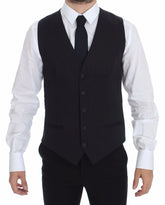 Dolce & Gabbana Blue Cotton Stretch Dress Vest Blazer - IT46 | S - Vests