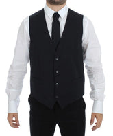 Dolce & Gabbana Blue Cotton Stretch Dress Vest Blazer - IT48 | M - Vests