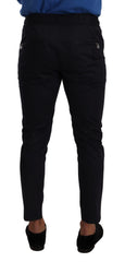 Dolce & Gabbana Blue Cotton Stretch Jogging Trouser Pants - IT44 | XS - Joggers