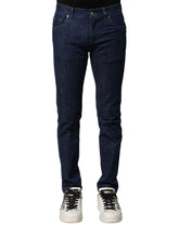 Dolce & Gabbana Blue Cotton Stretch Skinny Men Denim Jeans - IT46 | S - Jeans