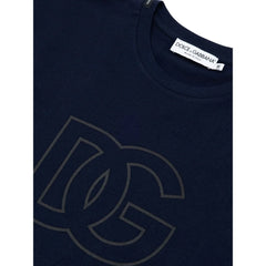 Dolce & Gabbana Blue Cotton T-Shirt - S - T-Shirts