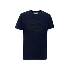 Dolce & Gabbana Blue Cotton T-Shirt - S - T-Shirts