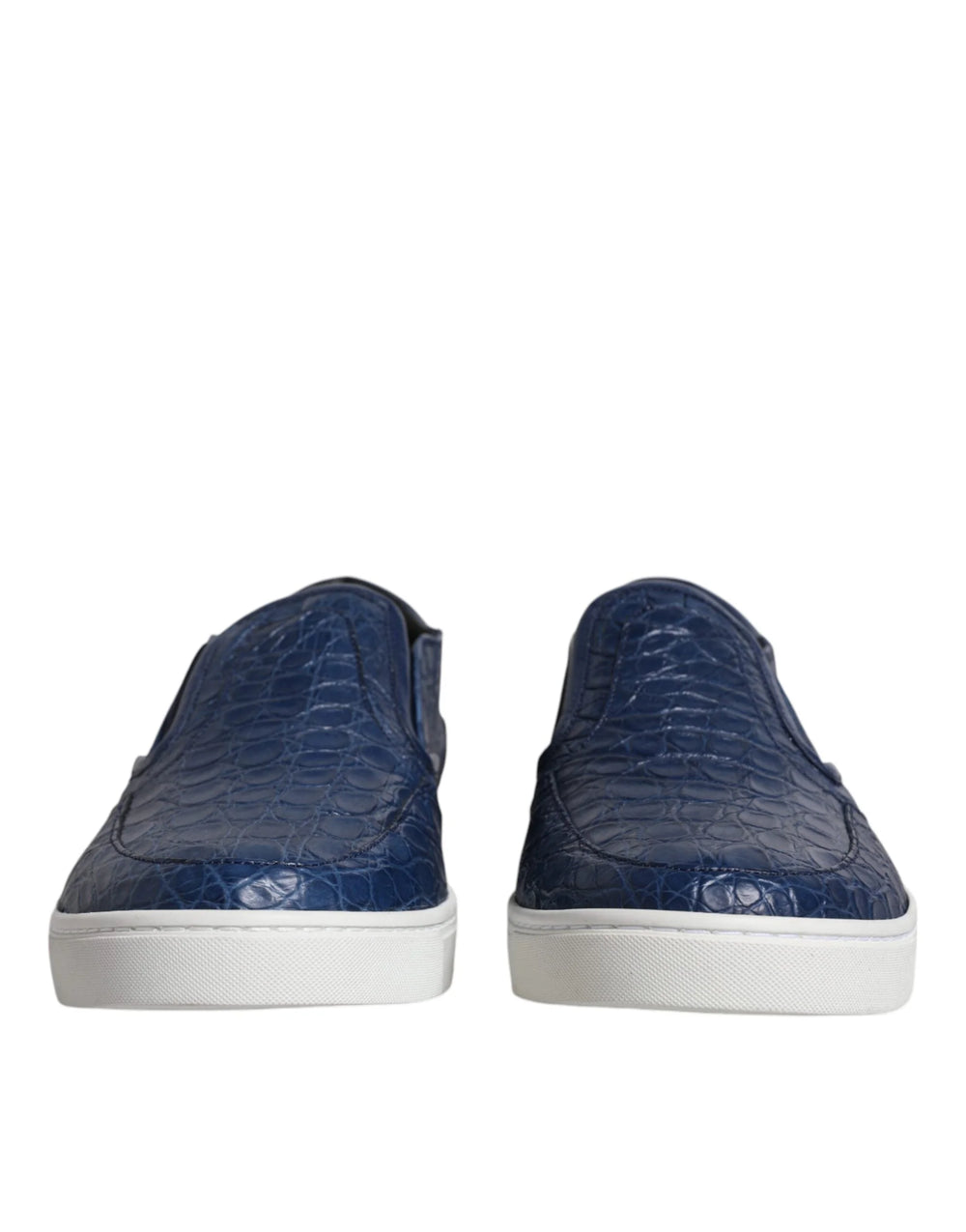 Dolce & Gabbana Blue Croc Exotic Leather Men Sneakers Shoes - EU41/US8