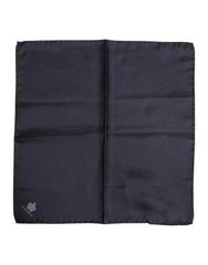 Dolce & Gabbana Blue DG Crown Silk Square Men Foulard Scarf - Scarves & Shawls