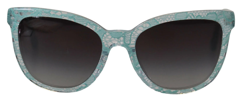 Dolce & Gabbana Blue DG4190 Lace Crystal Acetate Butterfly Sunglasses - Sunglasses