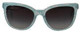 Dolce & Gabbana Blue DG4190 Lace Crystal Acetate Butterfly Sunglasses - Sunglasses