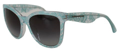Dolce & Gabbana Blue DG4190 Lace Crystal Acetate Butterfly Sunglasses - Sunglasses