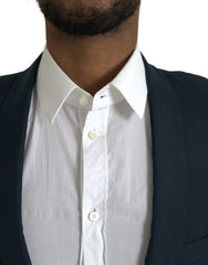 Dolce & Gabbana Blue GOLD Notch Single Breasted Coat Blazer - IT50 | L - Sport Jackets