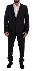 Dolce & Gabbana Blue GOLD Wool Single Breasted 2 Piece Suit - IT56 | XXL - Suits