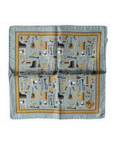 Dolce & Gabbana Blue Jazz Club Square Handkerchief Scarf - Scarves & Shawls