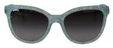 Dolce & Gabbana Blue Lace Acetate Crystal Round DG4190 Sunglasses - Sunglasses