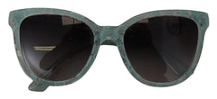 Dolce & Gabbana Blue Lace Acetate Crystal Round DG4190 Sunglasses - Sunglasses
