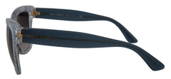 Dolce & Gabbana Blue Lace Acetate Rectangle Shades DG4226 Sunglasses - Sunglasses