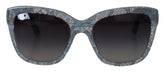 Dolce & Gabbana Blue Lace Acetate Rectangle Shades DG4226 Sunglasses - Sunglasses