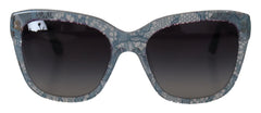 Dolce & Gabbana Blue Lace Acetate Rectangle Shades DG4226 Sunglasses - Sunglasses