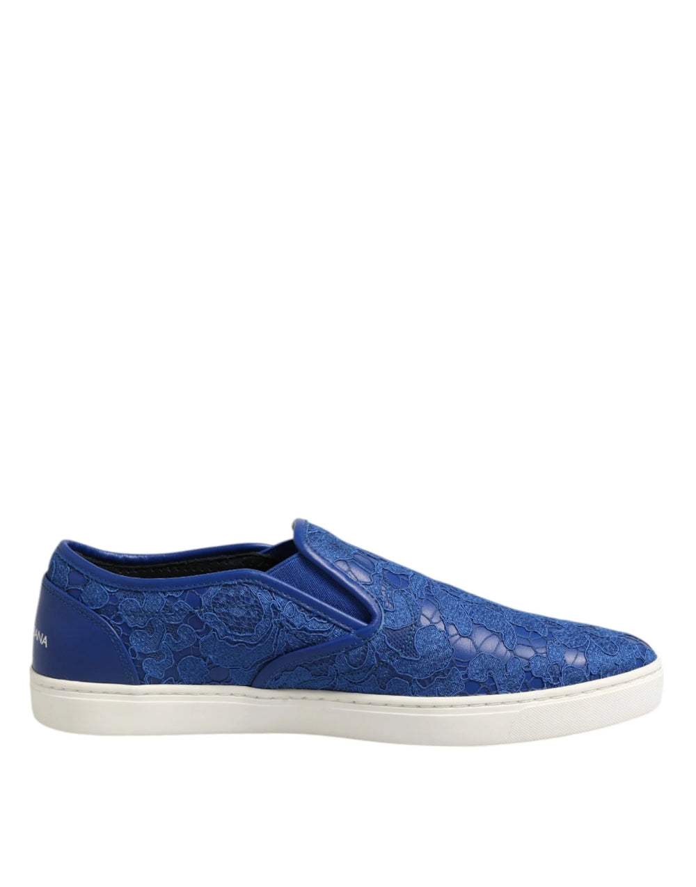 Dolce & Gabbana Blue Leather Lace Slip On Sneaker Shoes - EU40/US7 - Sneakers
