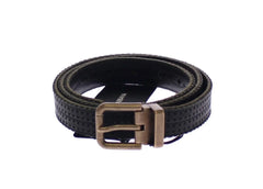 Dolce & Gabbana Blue Leather Logo Belt - 95 cm / 38 Inches - Belts