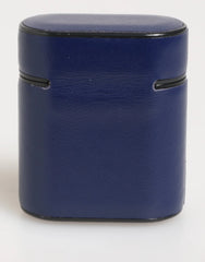 Dolce & Gabbana Blue Leather Logo Print Flip Holder Men Airpods Case - Headphone Carrying Cases