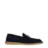 Dolce & Gabbana Blaue Leder Slipper
