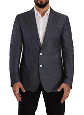 Dolce & Gabbana Blue Linen Cotton Jacket TAORMINA Blazer - IT48 | M - Sport Jackets