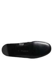 Dolce & Gabbana Blue Logo Cotton Loafers Formal Dress Shoes - EU43/US10