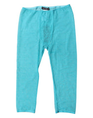 Dolce & Gabbana Blue Logo Lace Lingerie Cropped Tight Underwear - IT2 | S - Boyshorts