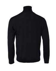 Dolce & Gabbana Blue Long Sleeve Turtleneck Pullover Sweater - IT56 | XXL - Sweaters