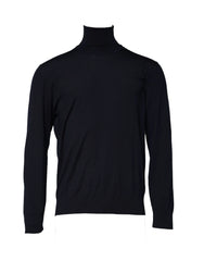 Dolce & Gabbana Blue Long Sleeve Turtleneck Pullover Sweater - IT56 | XXL - Sweaters