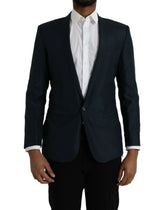 Dolce & Gabbana Blue MARTINI Shawl Single Breasted Blazer - IT50 | L - Sport Jackets