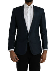 Dolce & Gabbana Blue MARTINI Shawl Single Breasted Blazer - IT50 | L - Sport Jackets