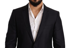 Dolce & Gabbana Blue Pattern MARTINI SLIM FIT 2 Piece Suit - Pant Suits