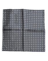 Dolce & Gabbana Blue Patterned Silk Square Handkerchief Scarf