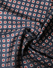 Dolce & Gabbana Blue Patterned Silk Square Handkerchief Scarf