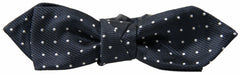 Dolce & Gabbana Blue Polka Dot Silk Adjustable Men Neck Papillon Bow Tie - Neckties