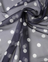 Dolce & Gabbana Blue Polka Dot Silk Neck Wrap Shawl 205cm x 132cm Scarf