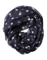 Dolce & Gabbana Blue Polka Dot Silk Neck Wrap Shawl 205cm x 132cm Scarf