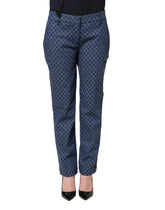 Dolce & Gabbana Blue Polka Dotted Slim Fit Capri Denim Jeans - IT36|XXS