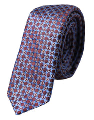 Dolce & Gabbana Blue Purple Patterned Silk Adjustable Men Tie - Neckties