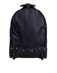 Dolce & Gabbana Blue Red Polyester Kids Back Pack Wheel Suitcase Bag - Backpacks