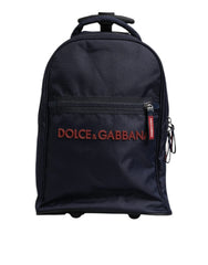 Dolce & Gabbana Blue Red Polyester Kids Back Pack Wheel Suitcase Bag - Backpacks