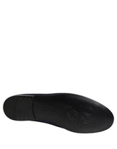 Dolce & Gabbana Blue Satin Logo Slip On Flats Loafers Shoes - EU42/US9
