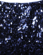 Dolce & Gabbana Blue Sequin High Waist PencilCut Midi Skirt
