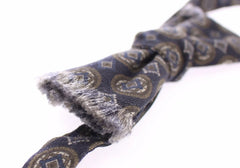 Dolce & Gabbana Blue Silk Baroque Fantasi Tied Bow Tie Papillon - Neckties