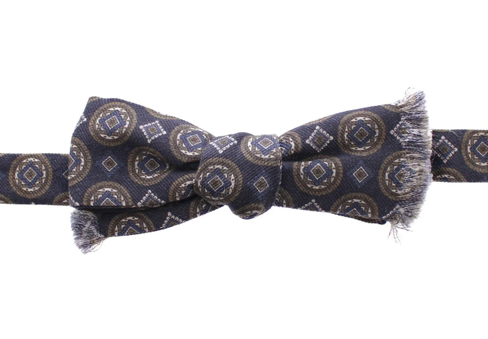 Dolce & Gabbana Blue Silk Baroque Fantasi Tied Bow Tie Papillon - Neckties